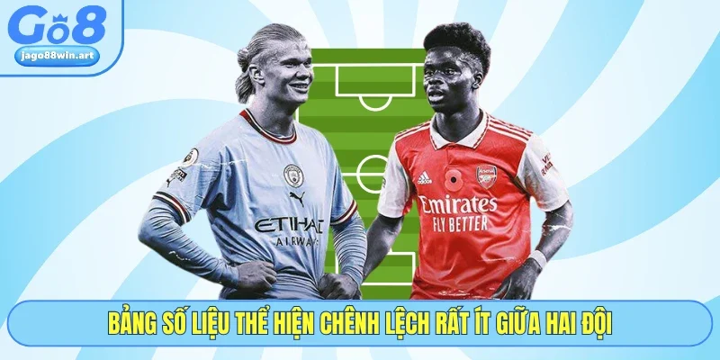 Manchester City Đấu Với Arsenal - 5 Phân Tích Cùng GO8 3 Bảng số liệu thể hiện chênh lệch rất ít giữa hai đội